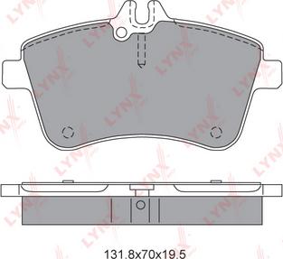 LYNXauto BD-5309 - Комплект спирачно феродо, дискови спирачки vvparts.bg