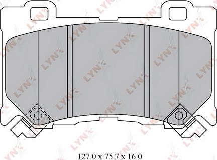 LYNXauto BD-5742 - Комплект спирачно феродо, дискови спирачки vvparts.bg