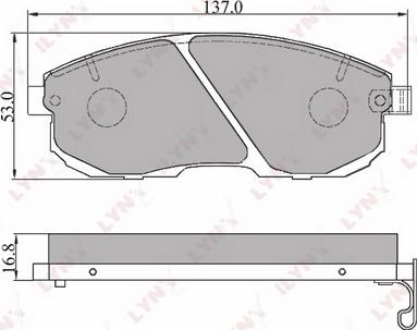 LYNXauto BD-5701 - Комплект спирачно феродо, дискови спирачки vvparts.bg