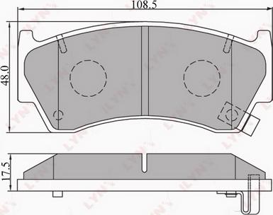 LYNXauto BD-5703 - Комплект спирачно феродо, дискови спирачки vvparts.bg