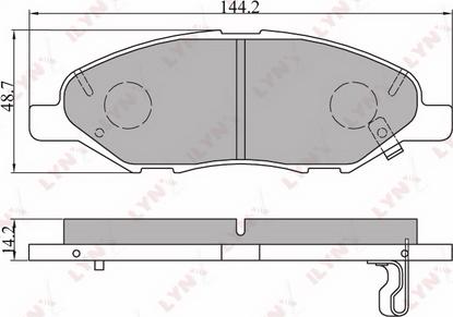 LYNXauto BD-5707 - Комплект спирачно феродо, дискови спирачки vvparts.bg