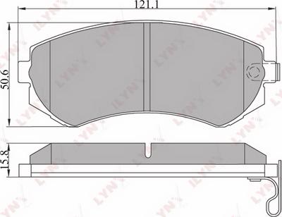 LYNXauto BD-5710 - Комплект спирачно феродо, дискови спирачки vvparts.bg