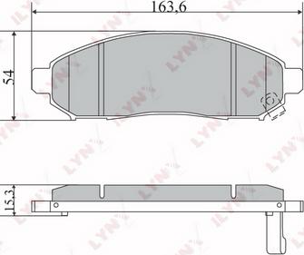 LYNXauto BD-5731 - Комплект спирачно феродо, дискови спирачки vvparts.bg