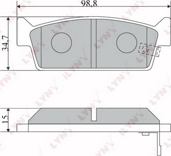 LYNXauto BD-5726 - Комплект спирачно феродо, дискови спирачки vvparts.bg