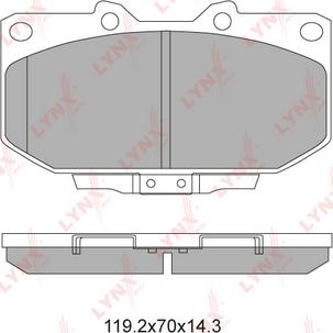 LYNXauto BD-5720 - Комплект спирачно феродо, дискови спирачки vvparts.bg