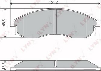 LYNXauto BD-5723 - Комплект спирачно феродо, дискови спирачки vvparts.bg