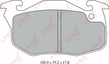 LYNXauto BD-6105 - Комплект спирачно феродо, дискови спирачки vvparts.bg