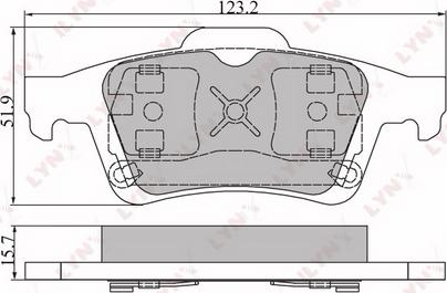 LYNXauto BD-6302 - Комплект спирачно феродо, дискови спирачки vvparts.bg