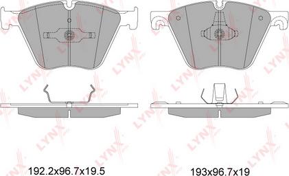 LYNXauto BD-1432 - Комплект спирачно феродо, дискови спирачки vvparts.bg