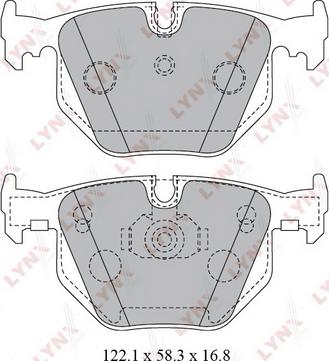 LYNXauto BD-1426 - Комплект спирачно феродо, дискови спирачки vvparts.bg