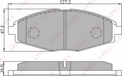 LYNXauto BD-1801 - Комплект спирачно феродо, дискови спирачки vvparts.bg