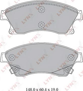 LYNXauto BD-1810 - Комплект спирачно феродо, дискови спирачки vvparts.bg