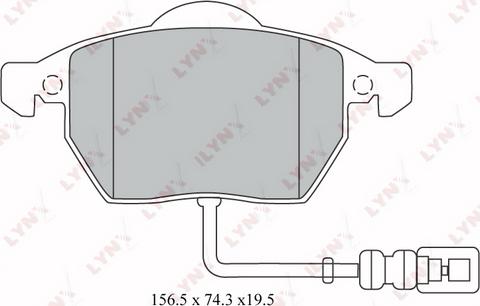 LYNXauto BD-1212 - Комплект спирачно феродо, дискови спирачки vvparts.bg