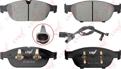 LYNXauto BD-1235 - Комплект спирачно феродо, дискови спирачки vvparts.bg