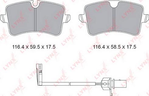 LYNXauto BD-1231 - Комплект спирачно феродо, дискови спирачки vvparts.bg