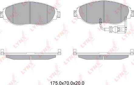 LYNXauto BD-8042 - Комплект спирачно феродо, дискови спирачки vvparts.bg
