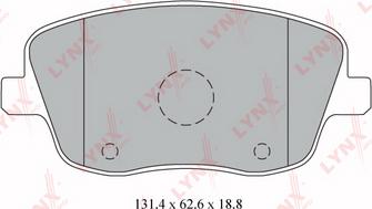 LYNXauto BD-8015 - Комплект спирачно феродо, дискови спирачки vvparts.bg