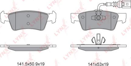 LYNXauto BD-8039 - Комплект спирачно феродо, дискови спирачки vvparts.bg