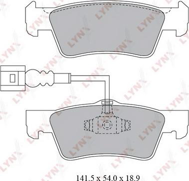 LYNXauto BD-8034 - Комплект спирачно феродо, дискови спирачки vvparts.bg