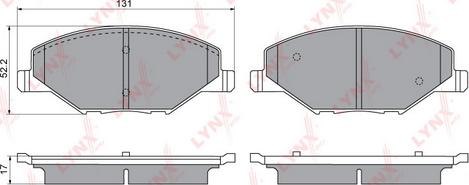 LYNXauto BD-8035 - Комплект спирачно феродо, дискови спирачки vvparts.bg