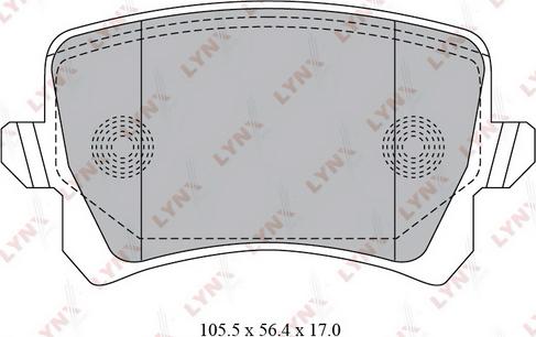 LYNXauto BD-8030 - Комплект спирачно феродо, дискови спирачки vvparts.bg