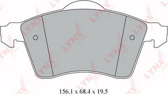 LYNXauto BD-8024 - Комплект спирачно феродо, дискови спирачки vvparts.bg