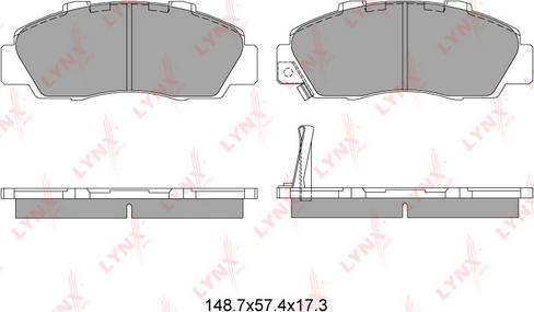 LYNXauto BD-3405 - Комплект спирачно феродо, дискови спирачки vvparts.bg