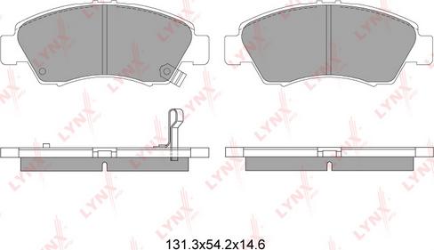 LYNXauto BD-3407 - Комплект спирачно феродо, дискови спирачки vvparts.bg