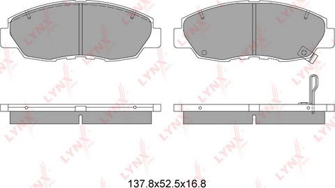 LYNXauto BD-3410 - Комплект спирачно феродо, дискови спирачки vvparts.bg