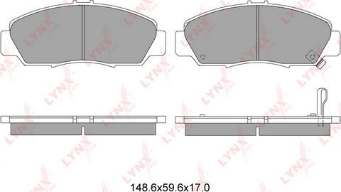 LYNXauto BD-3411 - Комплект спирачно феродо, дискови спирачки vvparts.bg