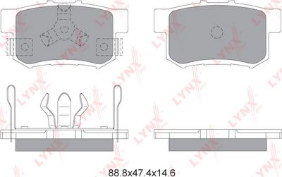 LYNXauto BD-3434 - Комплект спирачно феродо, дискови спирачки vvparts.bg