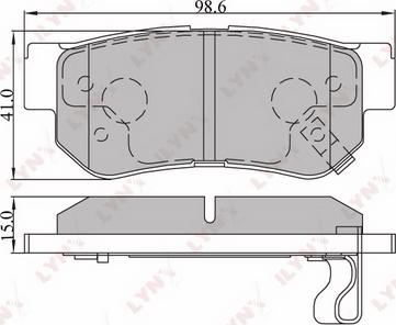 LYNXauto BD-3605 - Комплект спирачно феродо, дискови спирачки vvparts.bg