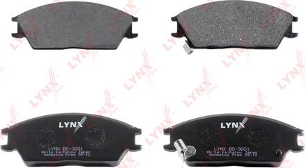 LYNXauto BD-3601 - Комплект спирачно феродо, дискови спирачки vvparts.bg