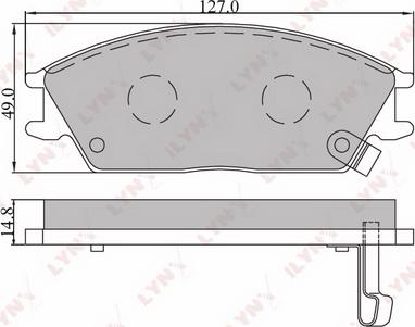 LYNXauto BD-3601 - Комплект спирачно феродо, дискови спирачки vvparts.bg