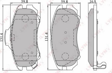 LYNXauto BD-3602 - Комплект спирачно феродо, дискови спирачки vvparts.bg