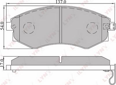 LYNXauto BD-3607 - Комплект спирачно феродо, дискови спирачки vvparts.bg