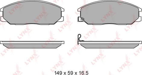 LYNXauto BD-3614 - Комплект спирачно феродо, дискови спирачки vvparts.bg