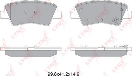 LYNXauto BD-3632 - Комплект спирачно феродо, дискови спирачки vvparts.bg