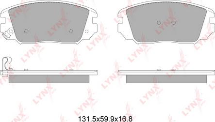 LYNXauto BD-3629 - Комплект спирачно феродо, дискови спирачки vvparts.bg