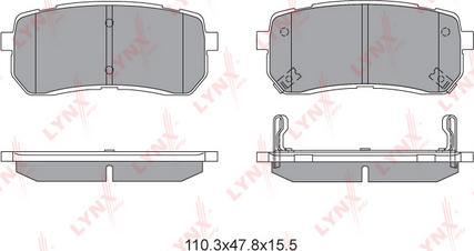 LYNXauto BD-3626 - Комплект спирачно феродо, дискови спирачки vvparts.bg