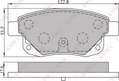 LYNXauto BD-3003 - Комплект спирачно феродо, дискови спирачки vvparts.bg