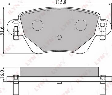 LYNXauto BD-3007 - Комплект спирачно феродо, дискови спирачки vvparts.bg