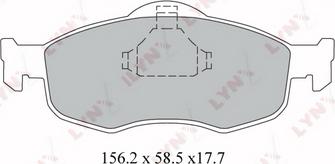 LYNXauto BD-3011 - Комплект спирачно феродо, дискови спирачки vvparts.bg