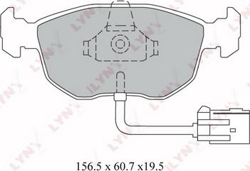 LYNXauto BD-3013 - Комплект спирачно феродо, дискови спирачки vvparts.bg