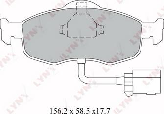 LYNXauto BD-3012 - Комплект спирачно феродо, дискови спирачки vvparts.bg