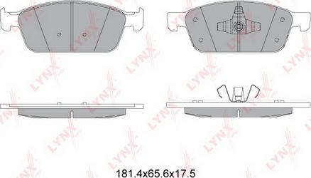 LYNXauto BD-3036 - Комплект спирачно феродо, дискови спирачки vvparts.bg