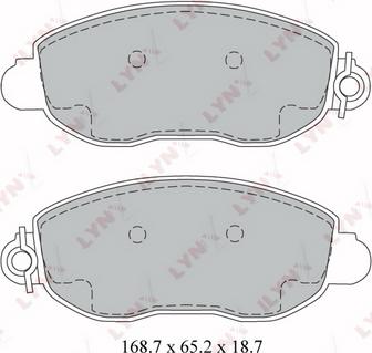 LYNXauto BD-3033 - Комплект спирачно феродо, дискови спирачки vvparts.bg