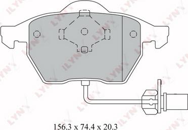 LYNXauto BD-3024 - Комплект спирачно феродо, дискови спирачки vvparts.bg