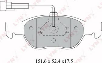 LYNXauto BD-2801 - Комплект спирачно феродо, дискови спирачки vvparts.bg