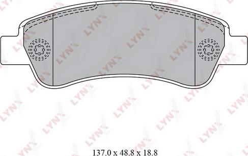 LYNXauto BD-2830 - Комплект спирачно феродо, дискови спирачки vvparts.bg